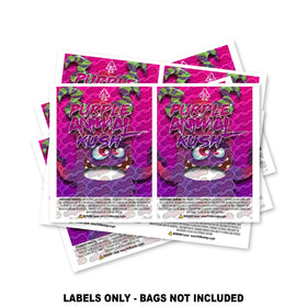 Étiquettes pour sacs Mylar Purple Animal Kush UNIQUEMENT