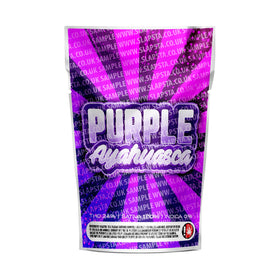 Purple Ayahuasca Mylar Pouches Pre-Labeled