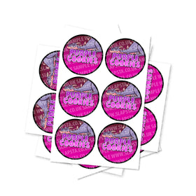 Purple Cookies Circular Stickers