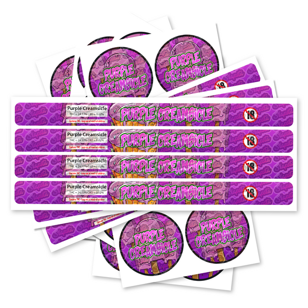 Purple Creamsicle Pre-Labeled 3.5g Self-Seal Tins SLAPSTA