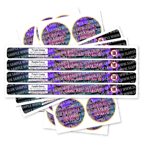Purple Dawg Pressitin Strain Labels - SLAPSTA