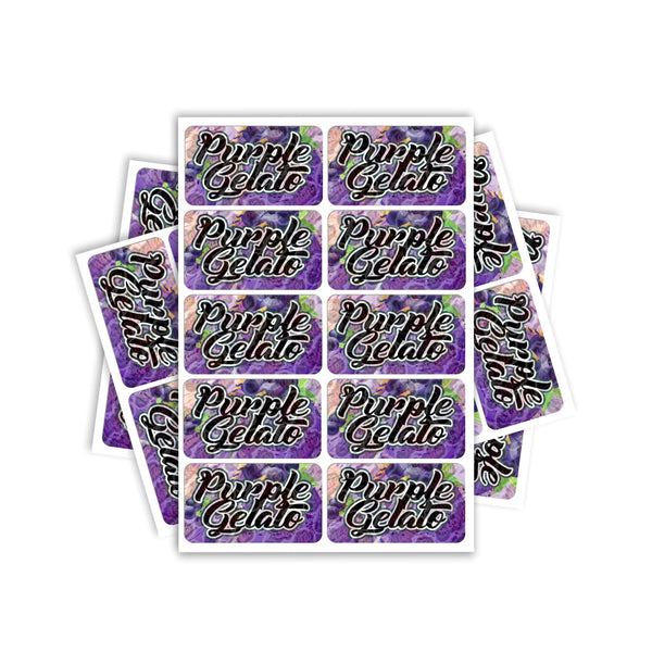 Purple Gelato Rectangle / Pre-Roll Labels - SLAPSTA