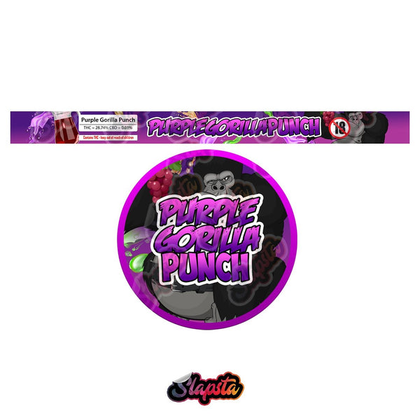 Purple Gorilla Punch Pressitin Strain Labels - SLAPSTA