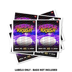 Étiquettes pour sacs Mylar Purple Krush UNIQUEMENT