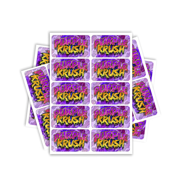 Purple Krush Rectangle / Pre-Roll Labels - SLAPSTA