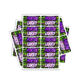 Étiquettes rectangulaires / pré-enroulées Purple Larry