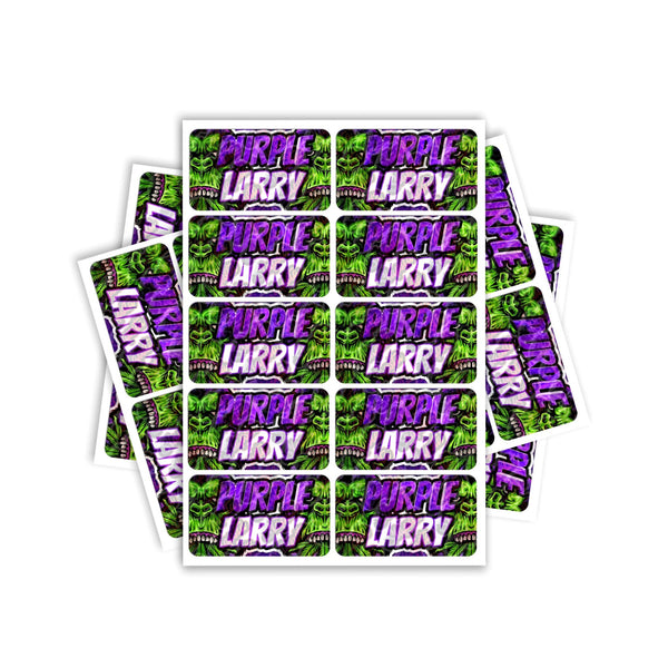 Purple Larry Rectangle / Pre-Roll Labels - SLAPSTA