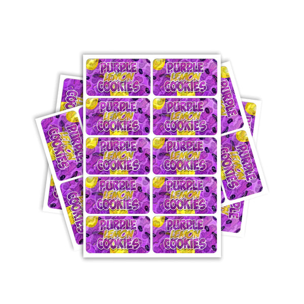 Purple Lemon Cookies Rectangle / Pre-Roll Labels - SLAPSTA