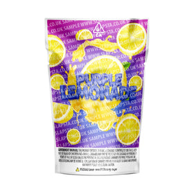 Purple Lemonade Mylar Pouches Pre-Labeled