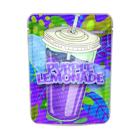 Sachets Mylar de limonade violette pré-étiquetés