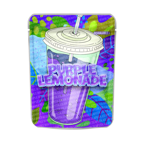 Purple Lemonade Mylar Pouches Pre-Labeled - SLAPSTA