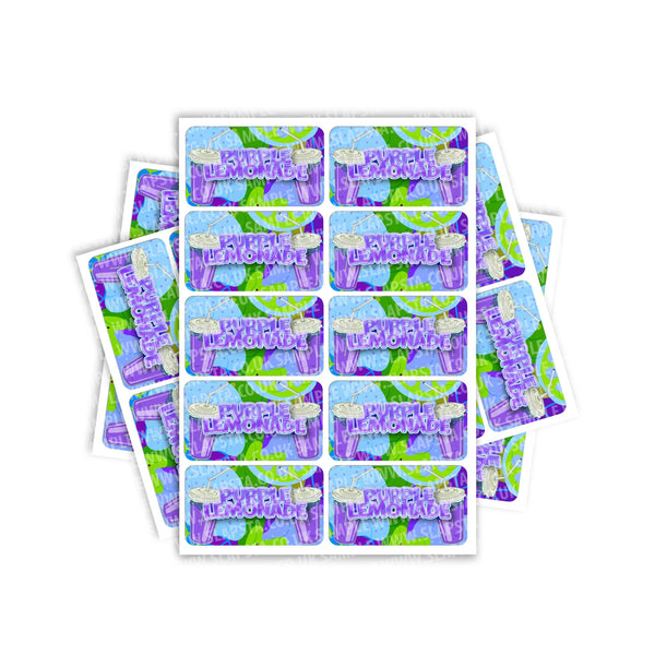 Purple Lemonade Rectangle / Pre-Roll Labels - SLAPSTA