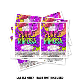 Étiquettes pour sacs Mylar Purple Mimosa UNIQUEMENT