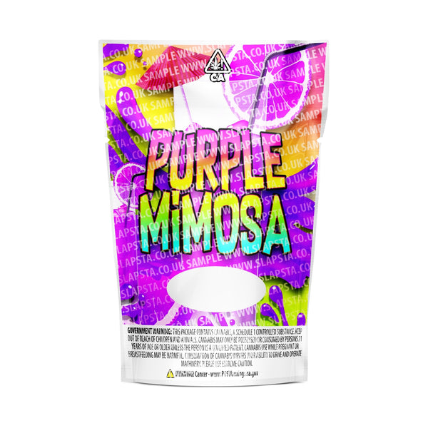 Purple Mimosa Mylar Pouches Pre-Labeled - SLAPSTA