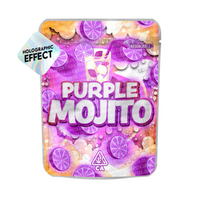 Purple Mojito SFX Mylar Pouches Pre-Labeled