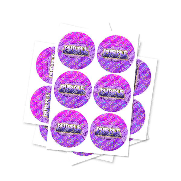 Purple Pound Cake Circular Stickers - SLAPSTA