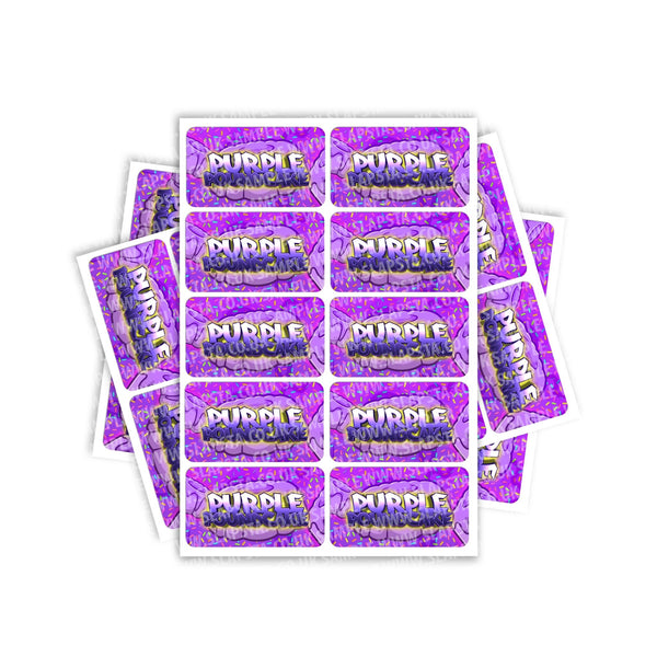 Purple Pound Cake Rectangle / Pre-Roll Labels - SLAPSTA