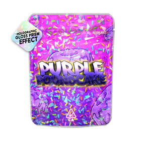 Sachets Mylar SFX Purple Pound Cake pré-étiquetés 