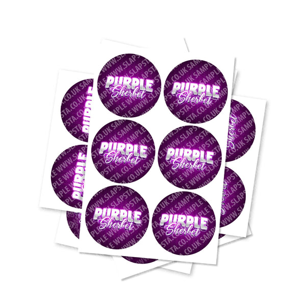 Purple Sherbet Circular Stickers - SLAPSTA