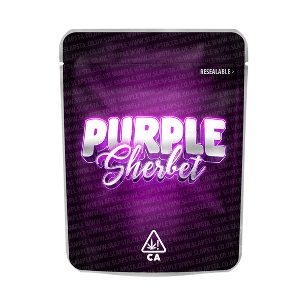 Purple Sherbet Mylar Pouches Pre-Labeled - SLAPSTA