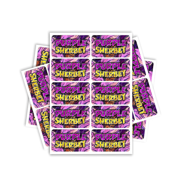 Purple Sherbet Rectangle / Pre-Roll Labels - SLAPSTA