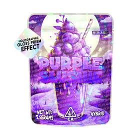 Purple Slushie SFX Mylar Pouches Pre-Labeled