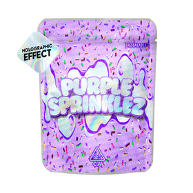 Purple Sprinklez SFX Mylar Pouches Pre-Labeled