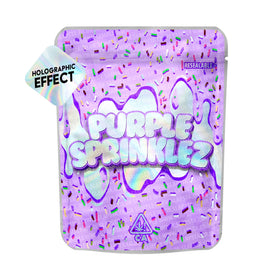 Pochettes Mylar Purple Sprinklez SFX pré-étiquetées 