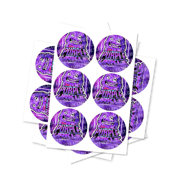 Purple Urckle Circular Stickers - SLAPSTA