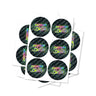 Rainbow Belts Circular Stickers - 2.5cm