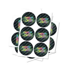 Rainbow Belts Circular Stickers