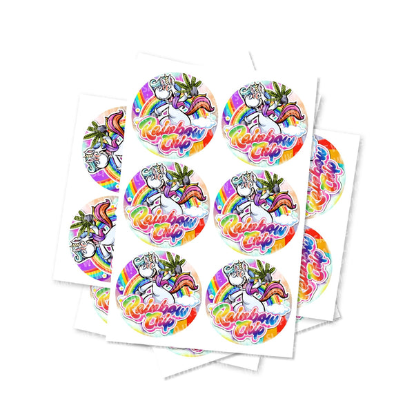 Rainbow Chip Circular Stickers - SLAPSTA