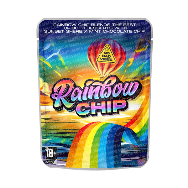Rainbow Chip Mylar Pouches Pre-Labeled - SLAPSTA