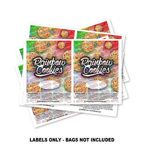 Étiquettes pour sachets Mylar Rainbow Cookies UNIQUEMENT