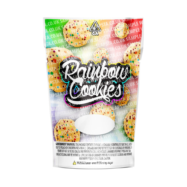 Rainbow Cookies Mylar Pouches Pre-Labeled - SLAPSTA