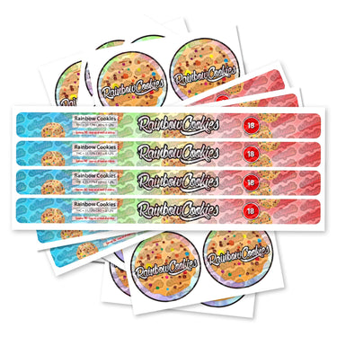 Rainbow Cookies Pre - Labeled 3.5g Self - Seal Tins - 60pcs