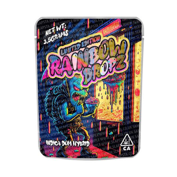 Rainbow Drops Mylar Pouches Pre-Labeled - SLAPSTA