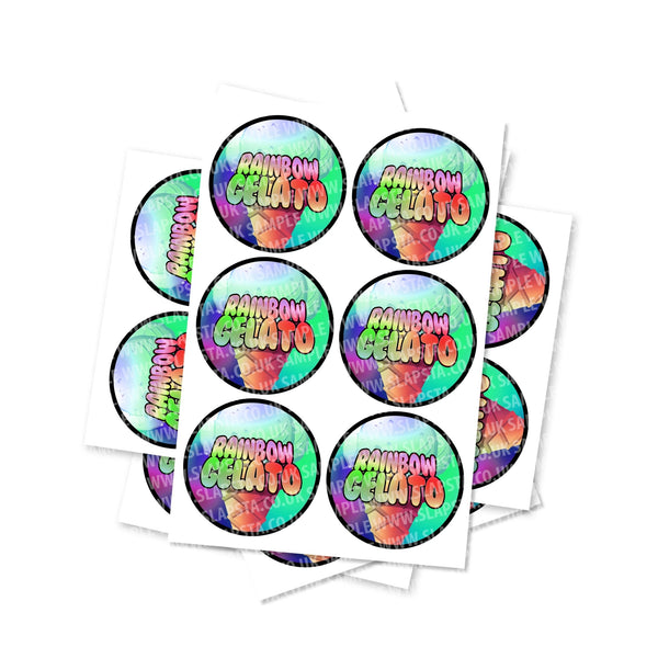 Rainbow Gelato Circular Stickers - SLAPSTA