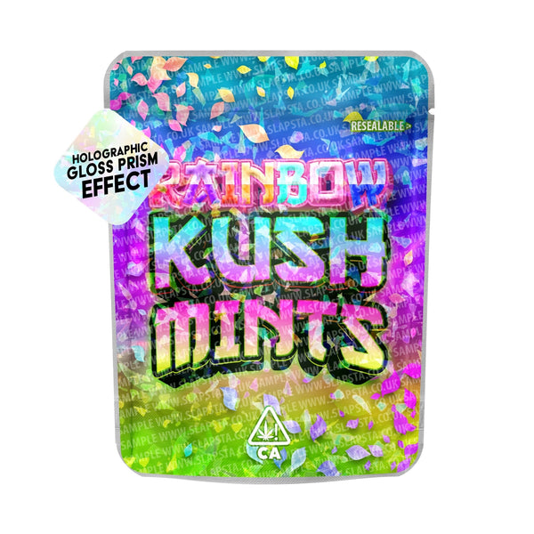 Rainbow Kush Mintz SFX Mylar Pouches Pre-Labeled - SLAPSTA