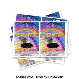 Étiquettes pour sacs Mylar arc-en-ciel UNIQUEMENT