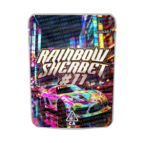 Rainbow Sherbet 11 Mylar Pouches Pre-Labeled