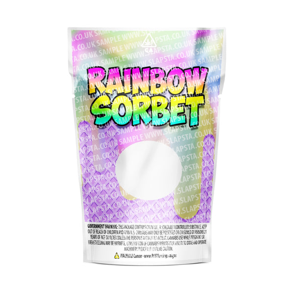 Rainbow Sorbet Mylar Pouches Pre-Labeled - SLAPSTA