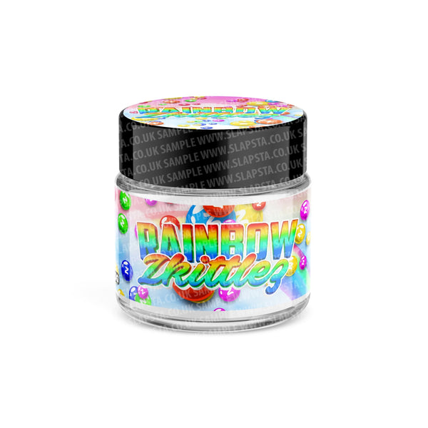 Rainbow Zkittlez Glass Jars Pre-Labeled - SLAPSTA