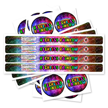 Reckless Rainbow Pre - Labeled 3.5g Self - Seal Tins - 60pcs