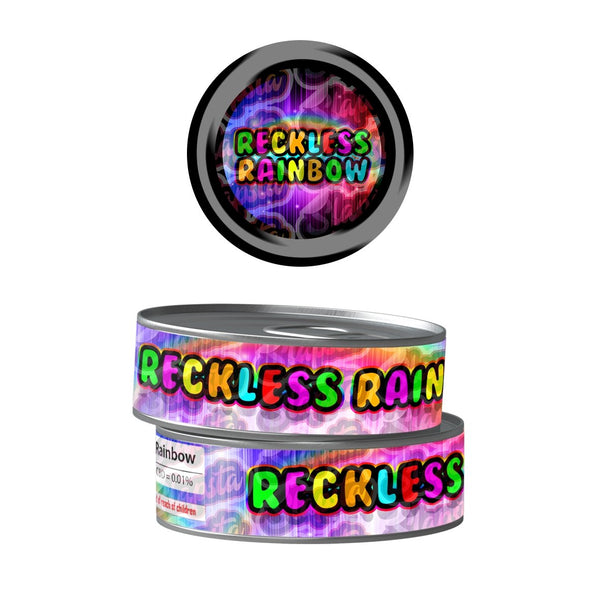 Reckless Rainbow Pre-Labeled 3.5g Self-Seal Tins - SLAPSTA