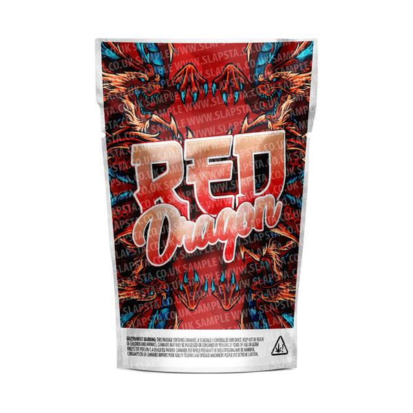 Red Dragon Mylar Pouches Pre-Labeled - SLAPSTA