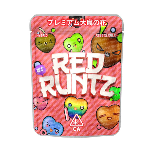 Red Runtz Mylar Pouches Pre-Labeled - SLAPSTA