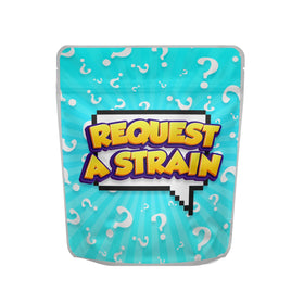 Request a Strain Round Edge 3.5g (1/8 Ounce) Mylar Sticker Bags