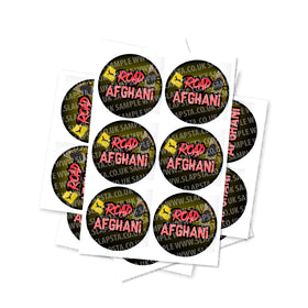 Road Afghani Circular Stickers