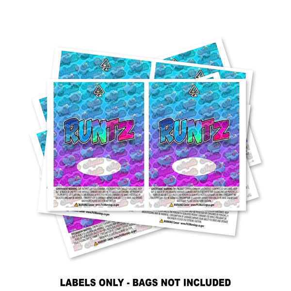 Runtz Mylar Bag Labels ONLY - SLAPSTA